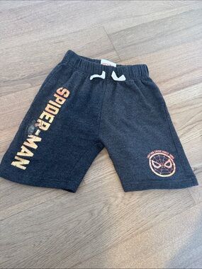 Marvel Spider-Man Black Shorts with Orange Graphics